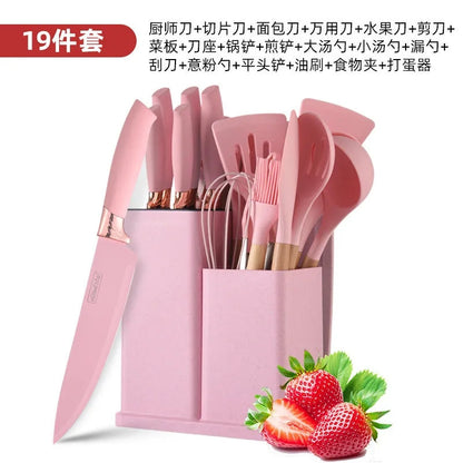 Silicone Cookware Spoon Sets (19pcs)