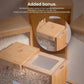 Wooden Cereal Storage Jar, Grain Food Bamboo Storage Container, Kitchen Food Storage Box Organizer