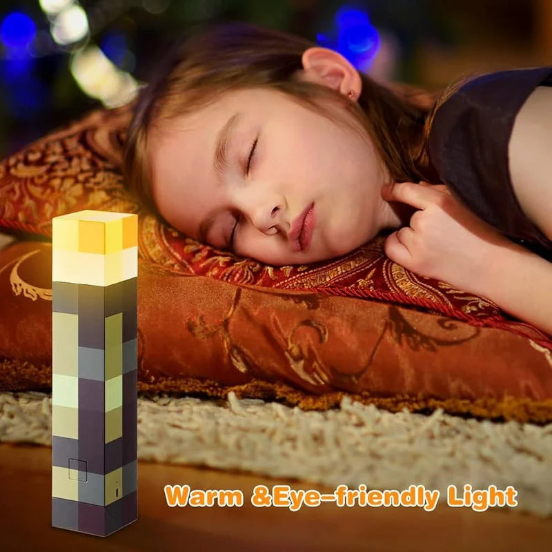 Minecraft Creeper LED Night Lamp | USB Rechargeable Pixel Light | Gaming Room Decor Lamp