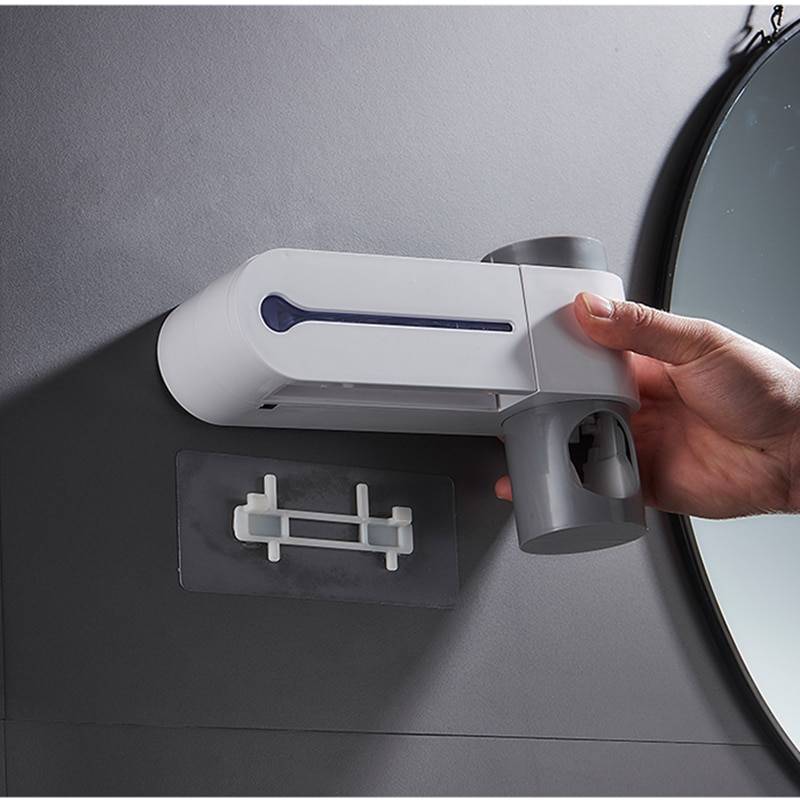 3In1 Antibacterial Toothpaste Squeezer & Brush Holder