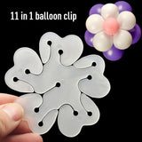 Flower Clip Tie Balloon Pack Of 10