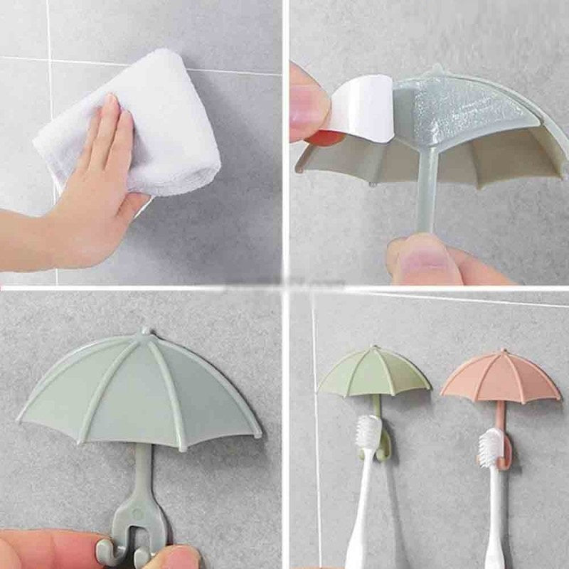 3Pcs Cute Umbrella Wall Hanger