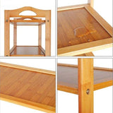 4 Tier Bamboo Shoe Rack Organizer