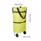 Foldable Shopping Trolley Bag With Wheels Portable Shopping cart bags