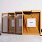 Wooden Cereal Storage Jar, Grain Food Bamboo Storage Container, Kitchen Food Storage Box Organizer