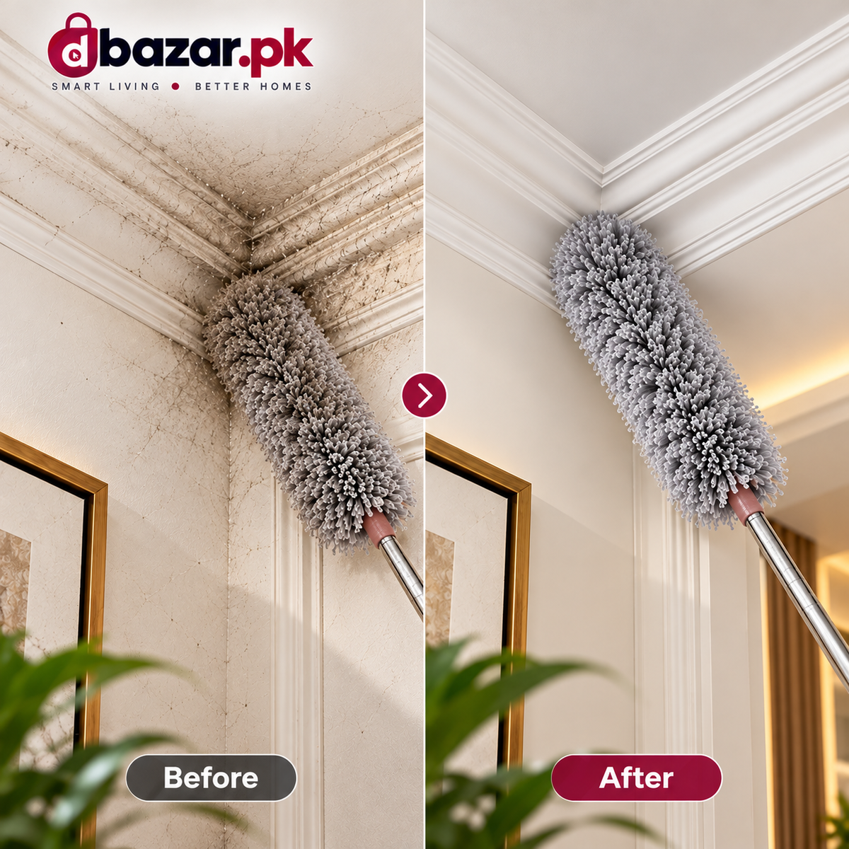 6FT Extendable Microfiber Duster – Washable