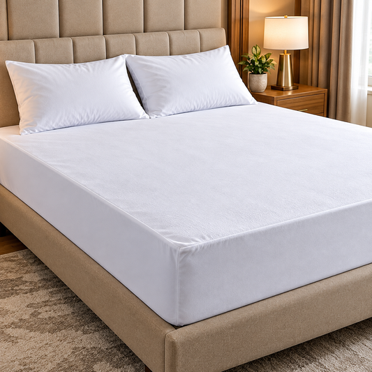 King Size Waterproof Mattress Cover 6x6.5 Feet Cotton Jersey