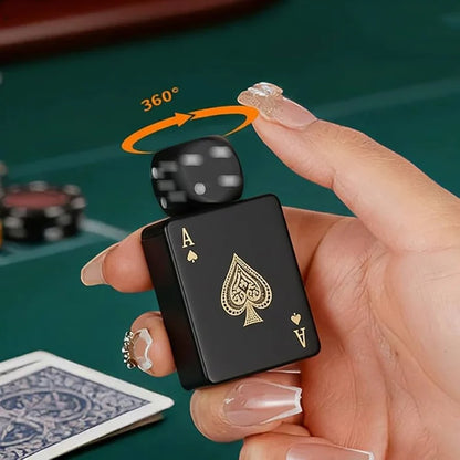 Playing Card Ace LED Lighter | Dice Flame Windproof Lighter | Rechargeable Creative Gift Gadget