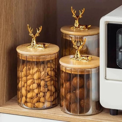 Luxury Storage Containers Glass Material (3pcs Set)