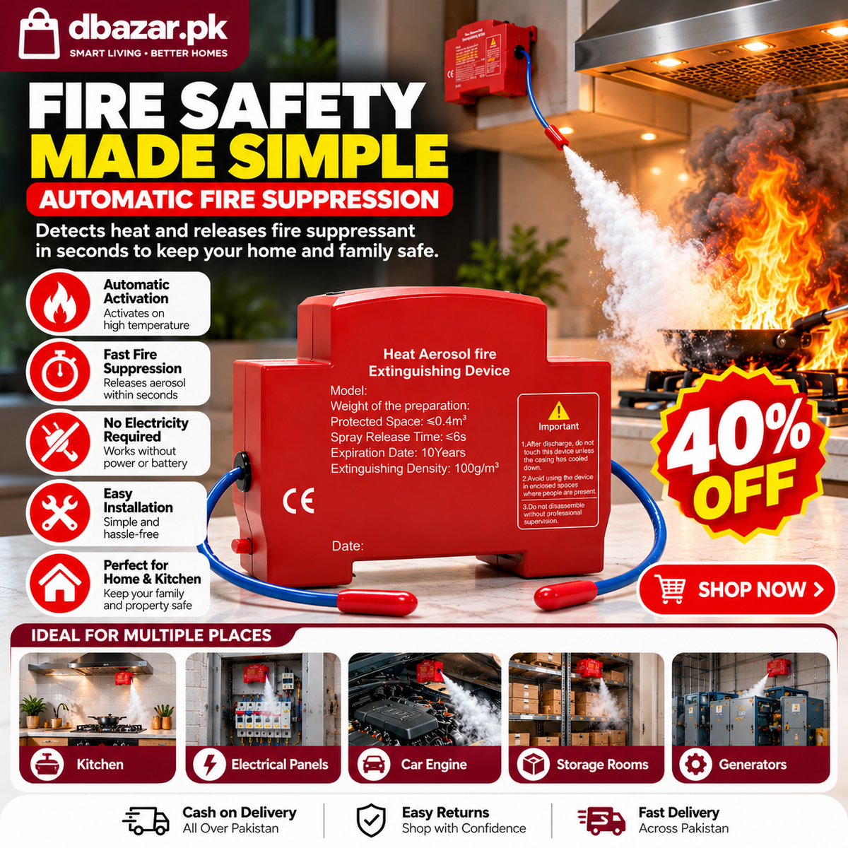 Automatic Fire Extinguisher Device