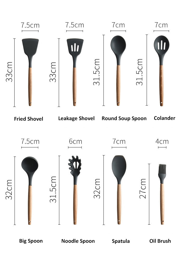 1Pcs/Set Silicone Cooking Utensils kitchen Accessories