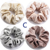 5pcs Satin Silk Scrunchies Women Elastic Rubber Hair Bands