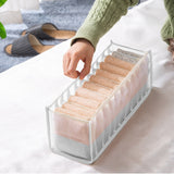 Dormitory closet organizer for socks home separated underwear storage box 7 grids jeans bra organizer foldable drawer organizer