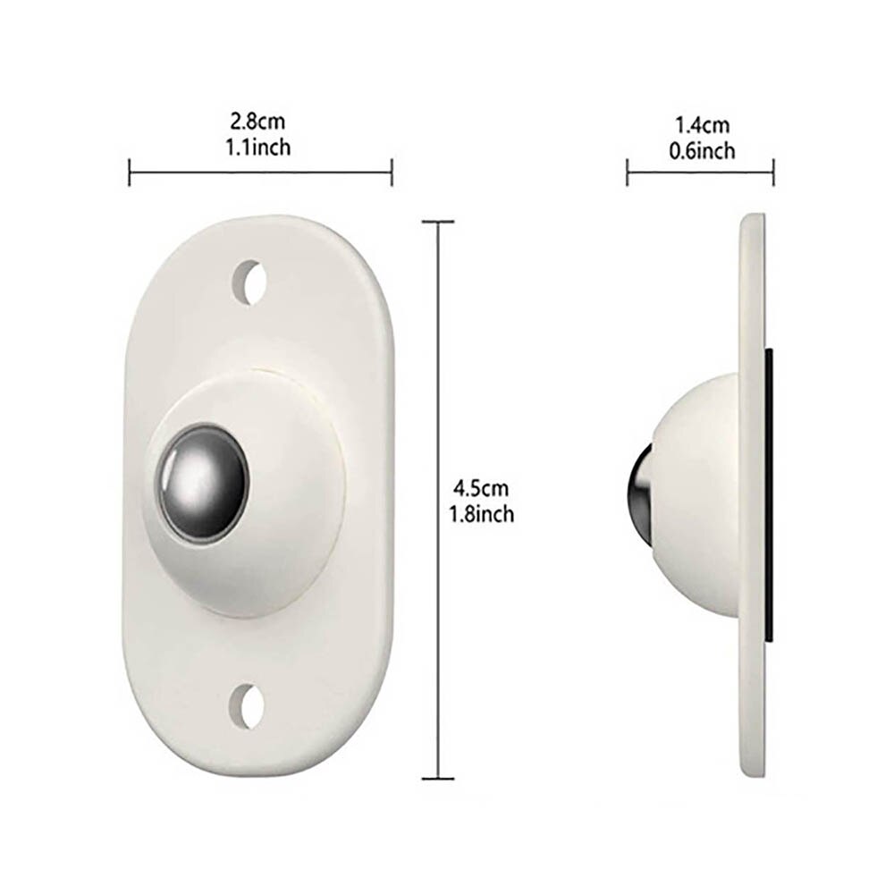 4pcs Paste Universal Wheel Pulley Punch-Free Universal Wheel