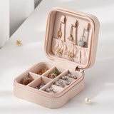 Travel Jewelry Box Organizer Mini Leather Storage Gift Case For Earring Necklace