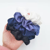5pcs Satin Silk Scrunchies Women Elastic Rubber Hair Bands