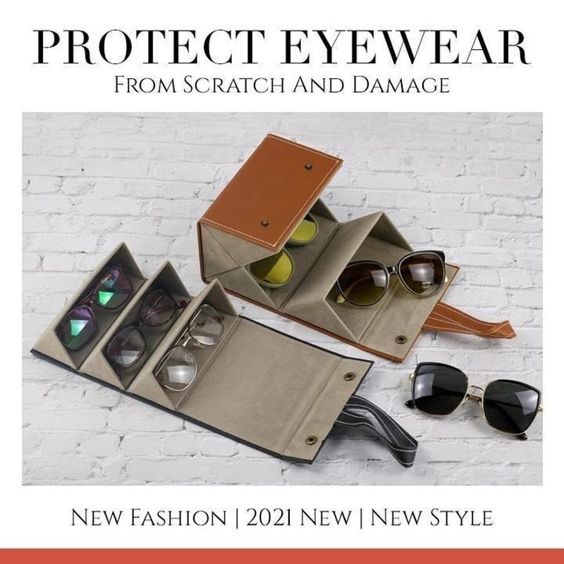 Sunglasses Organizer Box Multi-slot Eyeglasses Storage Folding box