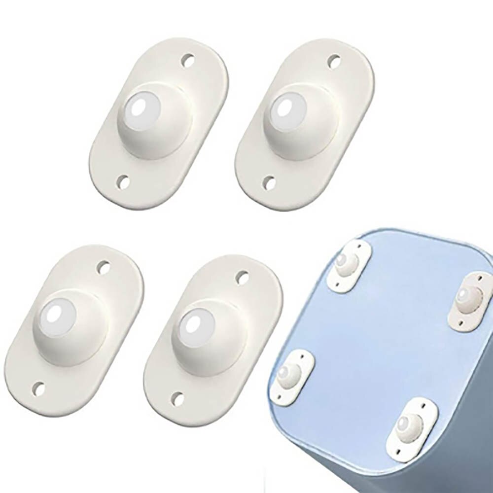 4pcs Paste Universal Wheel Pulley Punch-Free Universal Wheel