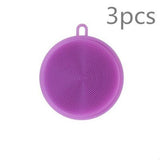 3pc Silicone Dish Washing Sponge Scrubber