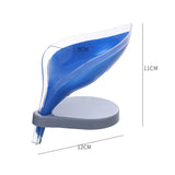 Leaf-shaped soap box dishwashing brush storage tray