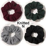 5pcs Satin Silk Scrunchies Women Elastic Rubber Hair Bands