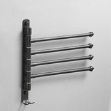 Bathroom Swivel Towel Bar with Hooks,
