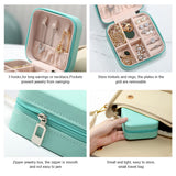 Travel Jewelry Box Organizer Mini Leather Storage Gift Case For Earring Necklace