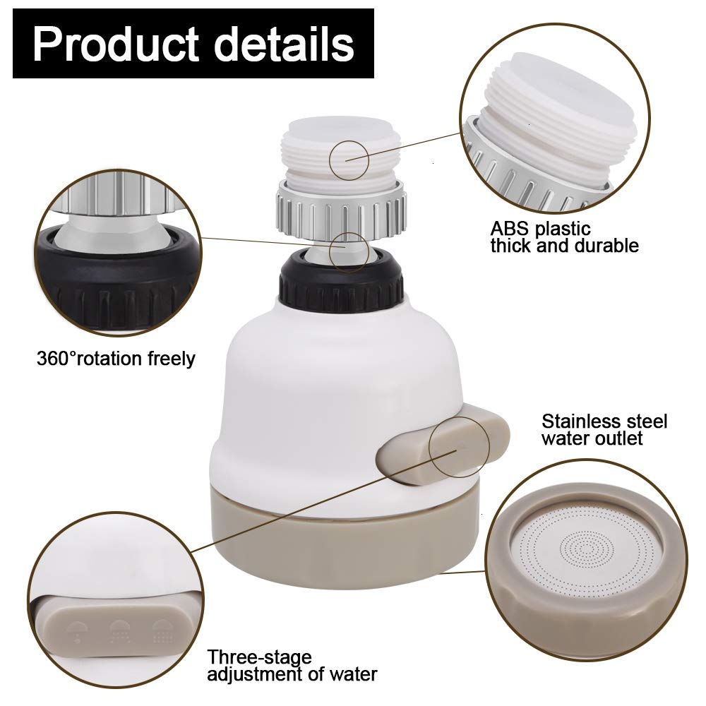 3 Modes Faucet Aerator Water Saving High Pressure Filter Sprayer