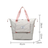 Shoulder Bag Female Travel Handbag Foldable Large Capacity Shopping Bag Waterproof Oxford Multi-pockets Tote