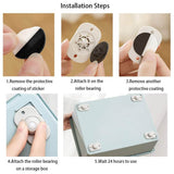 4pcs Paste Universal Wheel Pulley Punch-Free Universal Wheel