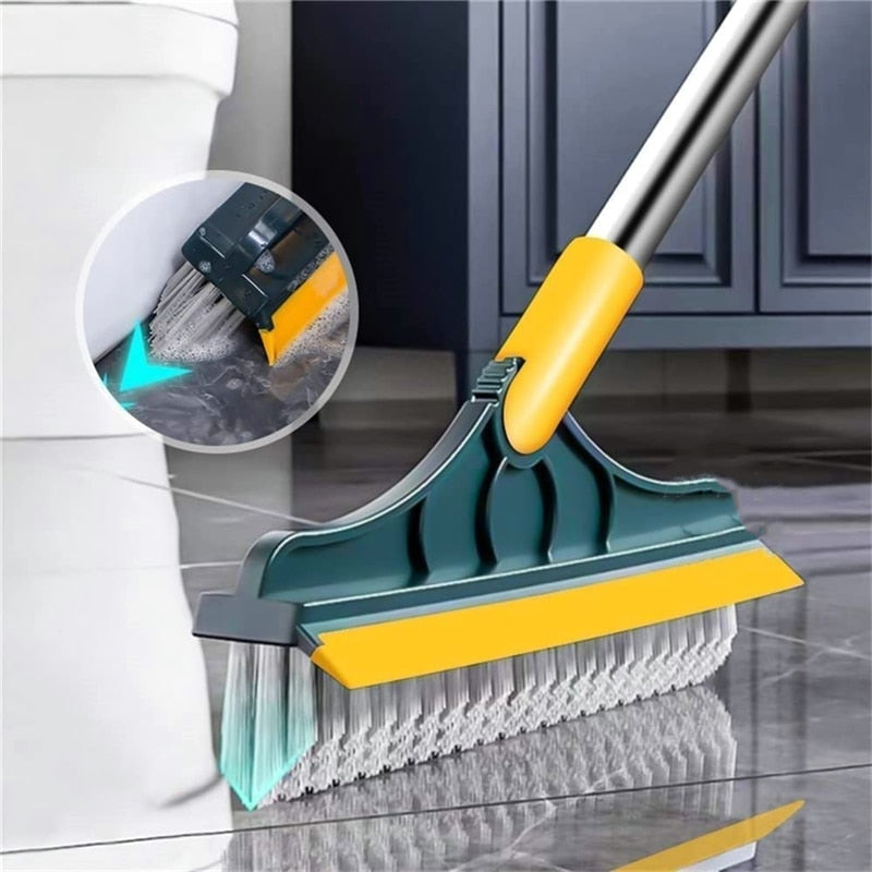 V Shaped Floor Cleaning Scrub Brush wiper 2 in 1 Magic Broom Multifunctional Flexible Mop