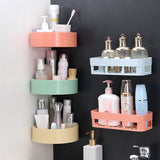 Bathroom Shelf Organizer Toilet Adhesive Shampoo Gel Storage Basket