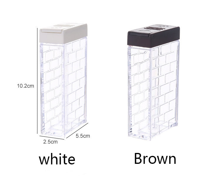 Transparent Spice Jar Set Salt and Pepper Seasoning Bottle Colorful Lid