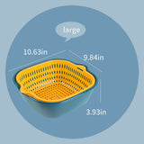 3pcs Drain Basket Washing Basin Storage Rack