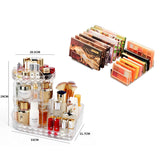 360 Degree Rotation Transparent Acrylic Cosmetics Storage Box Fashion Spin Multi-function Detachable Makeup Organizer Beauty