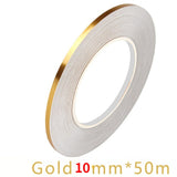 50M Brushed Gold  Floor Edging Waterproof Seam Wall Stickers