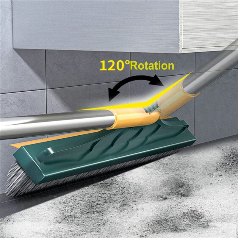 V Shaped Floor Cleaning Scrub Brush wiper 2 in 1 Magic Broom Multifunctional Flexible Mop