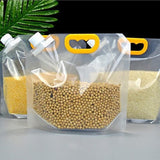 5/10PCsGrain Seal Bag Stand Up Storage Bag Refillable Food Sealing Bag