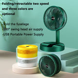 Rechargeable telescopic summer fan