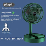 Rechargeable telescopic summer fan