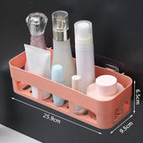 Bathroom Shelf Organizer Toilet Adhesive Shampoo Gel Storage Basket