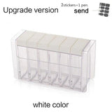 Transparent Spice Jar Set Salt and Pepper Seasoning Bottle Colorful Lid