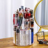 360 Degree Rotation Transparent Acrylic Cosmetics Storage Box Fashion Spin Multi-function Detachable Makeup Organizer Beauty