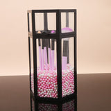 dust-proof eye shadow brush storage box with colorful pearls