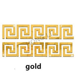 New 10pcs Building Border Acrylic Mirror Sticker Wall Art