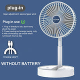 Rechargeable telescopic summer fan