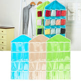 1pc 16 Pockets Wall Wardrobe Hanging Organizer