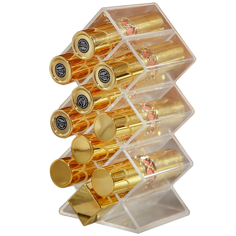 360 Degree Rotation Transparent Acrylic Cosmetics Storage Box Fashion Spin Multi-function Detachable Makeup Organizer Beauty