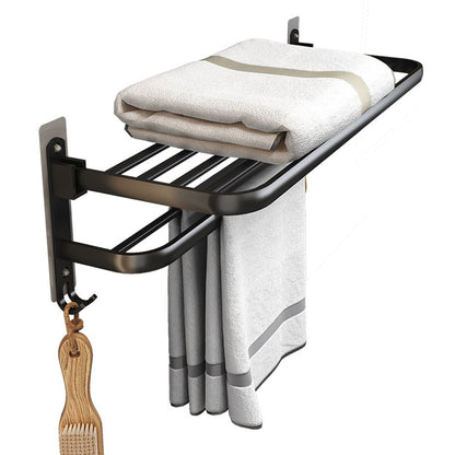 Wall Mount Rail Shower Hanger Aluminum Bar Shelf Bathroom Accessories