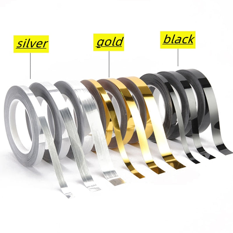 50M Brushed Gold  Floor Edging Waterproof Seam Wall Stickers